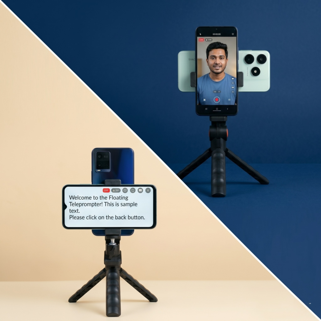 script reader teleprompter dual mobile holder